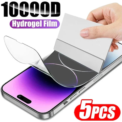 5Pcs Hydrogel Film For iPhone 15 14 Pro Max